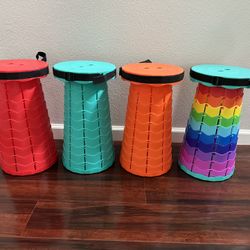 Telescopic Retractable Folding Stool/chair For Camping, Fishing , Picnic Weight Capacity 400lbs