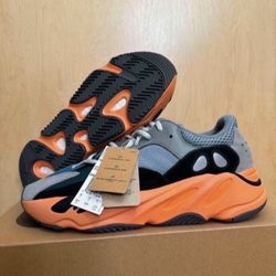 Adidas Yeezy Boost 700 Washed Orange Men's Size 10.5 GW0296 Brand New 