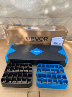 New Vevor Aerobic Exercise 28” Step Platform With 4 Risers CD-T012 Blue/Black