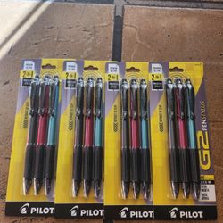 NEW 3 PACK PILOT G2 PENSTYLUS BLACK INK FINE 0.7MM