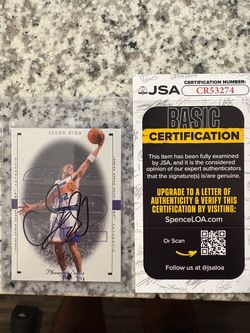 Jason Kidd Signed 1998/99 Upper Deck SP Authentic Card JSA