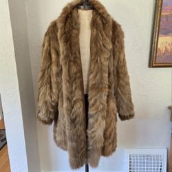 Russian Sable Fur Raincoat, Reversible Size XL NO OFFERS 