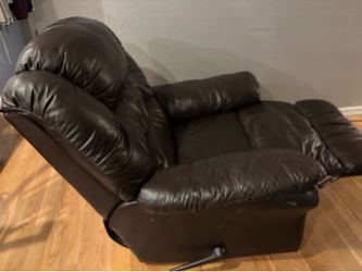 Leather swivel recliner