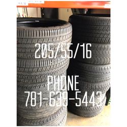 Used Tire For Sale 205/55/16 $40 each free mounting and Balancing