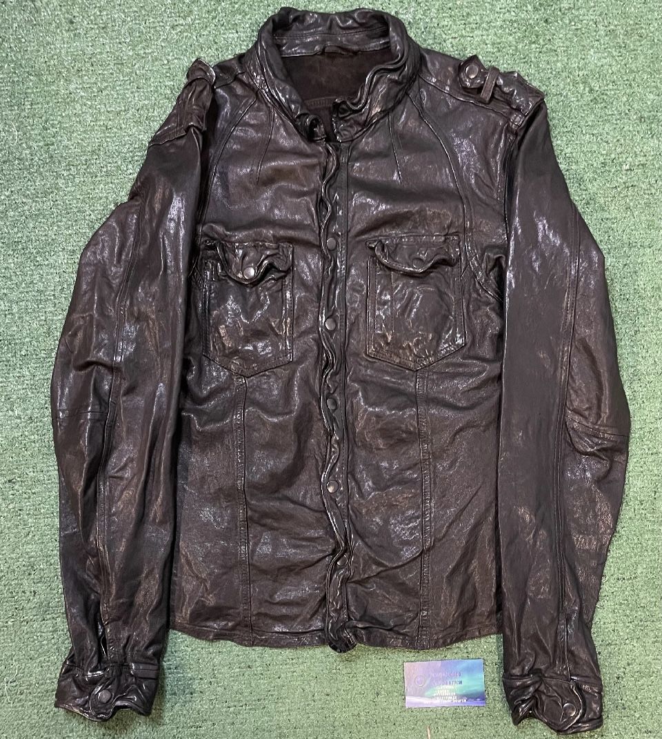 All Saints McKay leather shirt