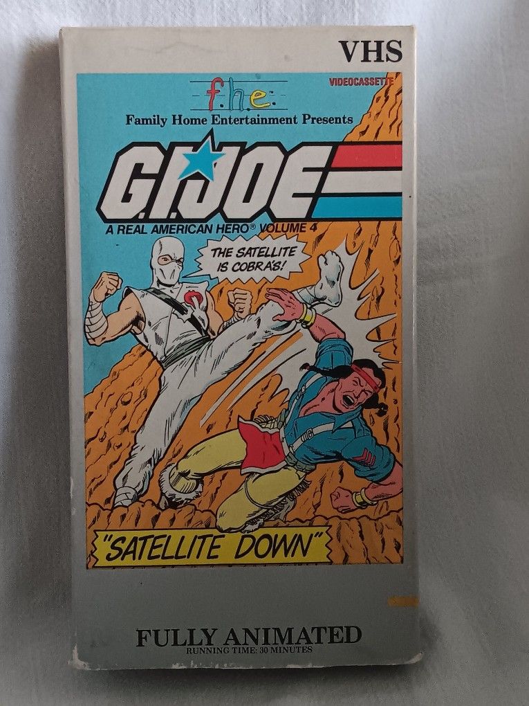 Animated G.I. Joe Real American Hero Volume 4 Satellite Down VHS Tape 1985