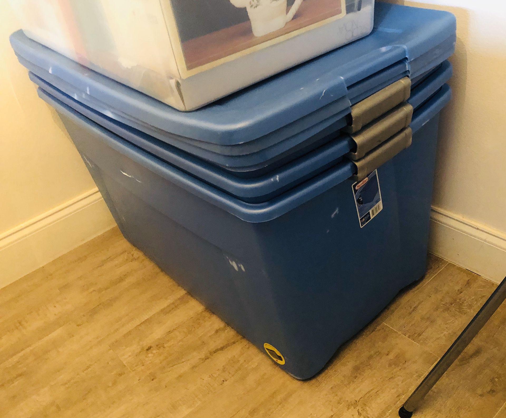 5 - 45 gallon storage containers
