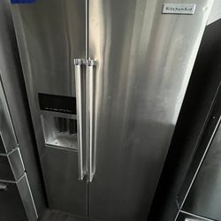 Kitchen Aid Side By Side Stainless Steel Refrigerator 