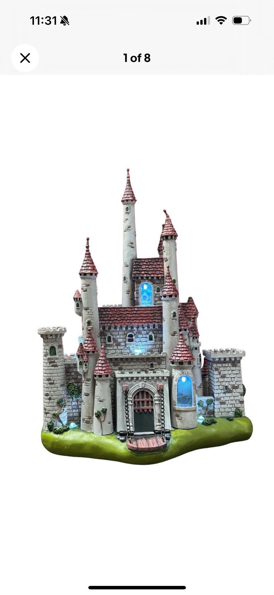 Disney Castle Collection Snow White Castle Light Up Figurine  