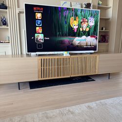 Tv stand 4 door storage cabinet