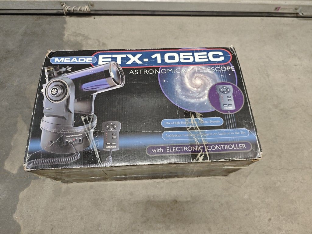 Meade ETX-105EC Telescope With Tripod And Eyepiece.