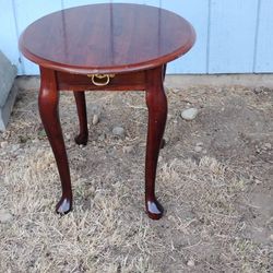 Beautiful Side Table With Faux Drawer