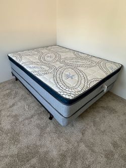 Full Size Mattress Pillow Top New Bedframe sold separately