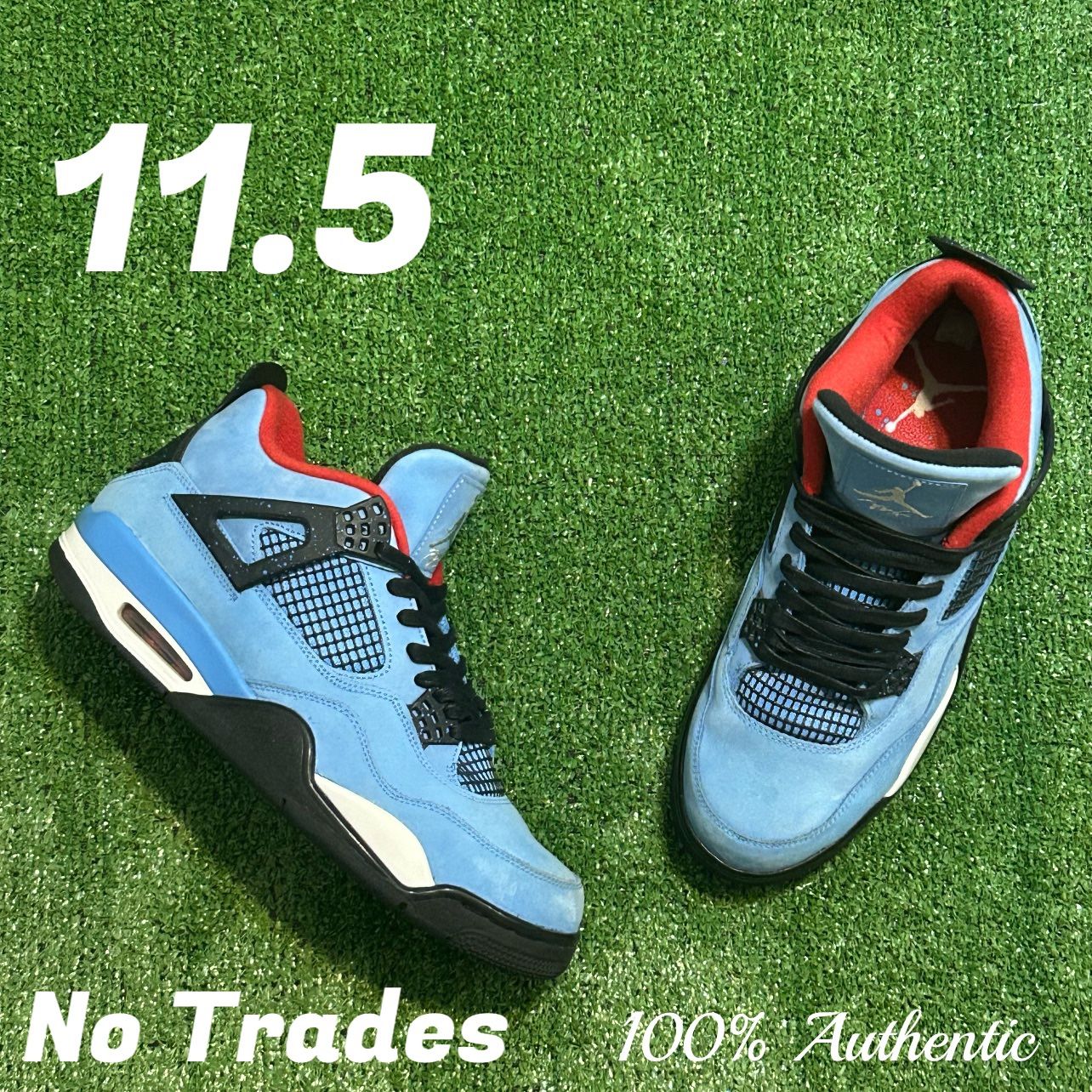 Size 11.5 Air Jordan 4 Retro Travis Scott โCactus Jackโ ๐ต