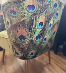 Set of 2 Zuo Tabitha Accent Chairs Peacock Print