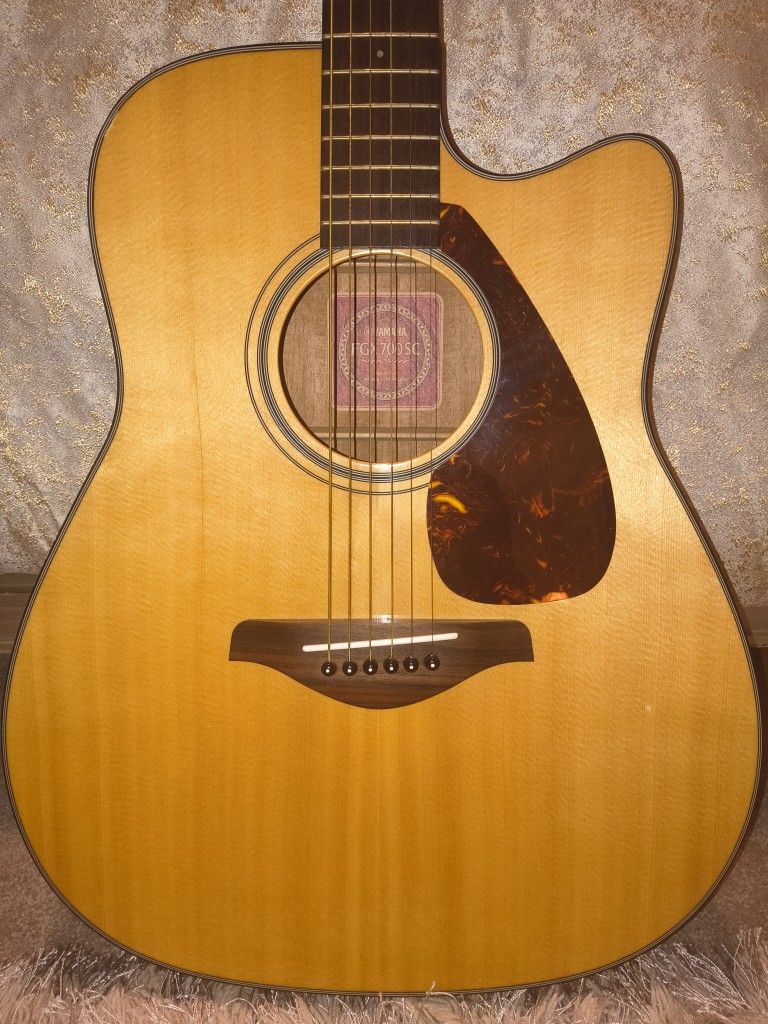Yamaha Fgx700sc Acoustic Electronic Solid Top Great Shape