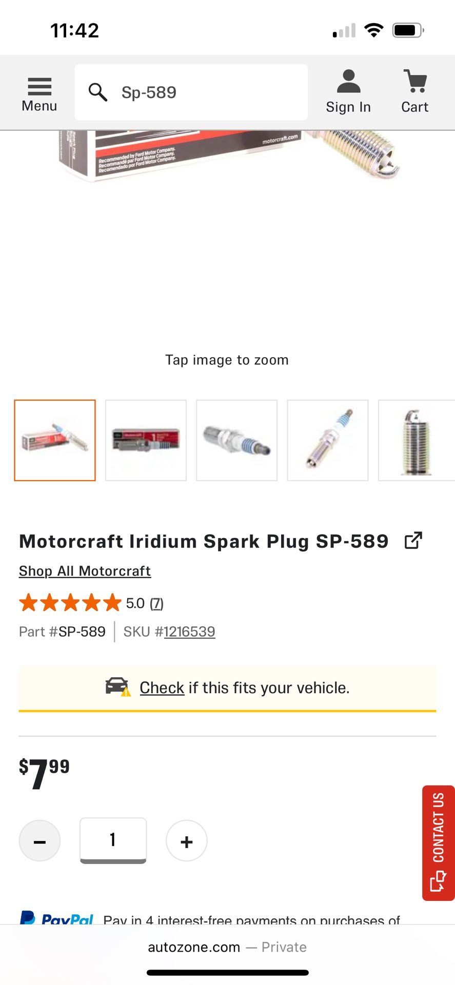 Spark Plugs SP-589