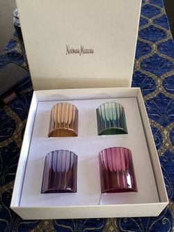 Parisevetro Of Italy Handblown Napkin Rings Set Of 4