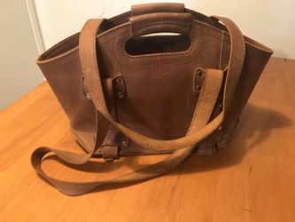 Leather brown Saddleback bag / leather / handbag