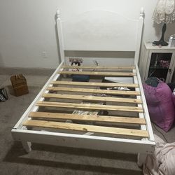 Full Size White Bed Frame 