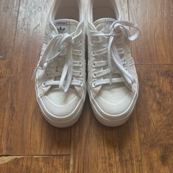 Adidas Classic White Canvas Sneakers Women’s  6.5