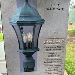 Post Lights Weathered Brass (3). New