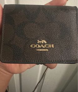 Coach card holder with chain