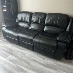 Black Couch & Recliners 