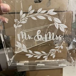 Wedding Card Box With Lights And Thank You Stand