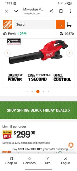 Milwaukee dual battery blower