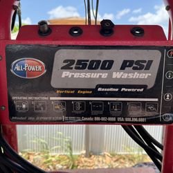 All Power 2500 PSI Pressure Washer