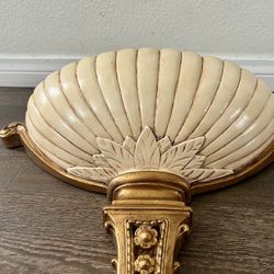 Elegant Cream And Gold Wall Sconce 19 Inches Long 