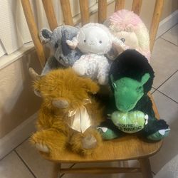 Assorted animal stuffed animals