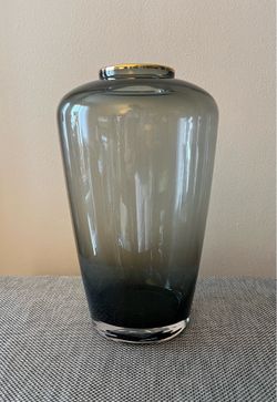 Hotel Collection Gradient Smoke Gray Glass Vase