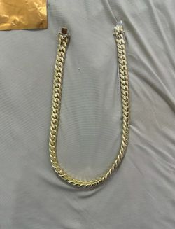 Mens 14K Gold Bonded Cuban Link Chain HEAVY