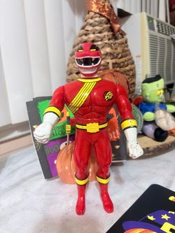 vintage 2002 power ranger wild force red ranger
