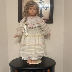 Porcelain Collectable Doll With stand