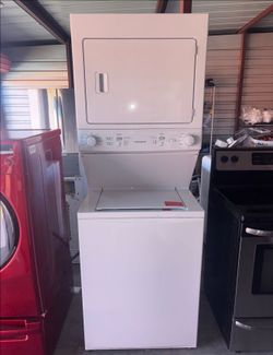 Stacked Frigidaire Washer And Electric Dryer