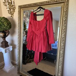 House of CB Nina Bow Back Long Sleeve Corset Minidress