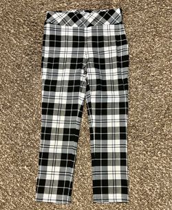 Patricia Luca Milano Women’s Black & White Plaid Pants Size M NWT