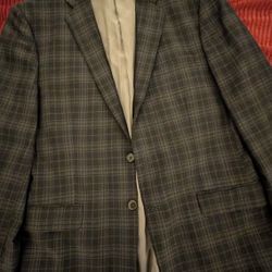 Joseph Abboud Black And Grey Checkered Blazer 