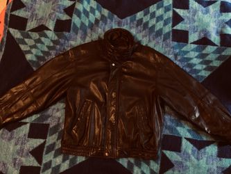 Members Only bomber jacket black large
