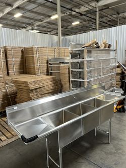All Sizes Available Brand New Stainless Steel Sinks Commercial Compartment Sinks