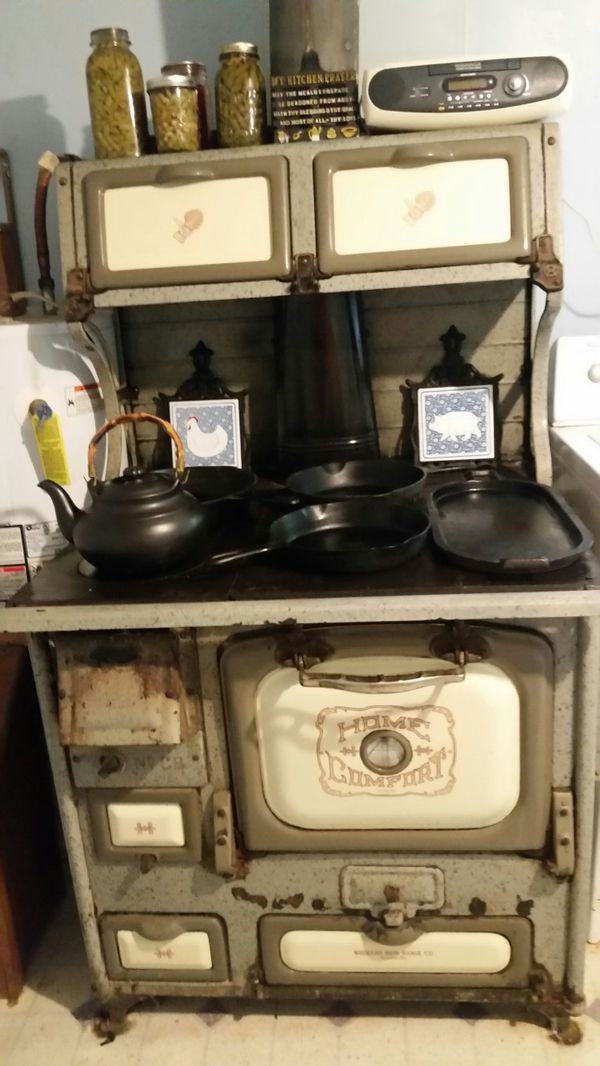 Antique Wood Cook Stove By Home Comfort For Sale In Weaverville