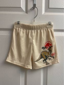 Brand new Boys ivory Dino & grey shorts sizes 18 Mths & 4T $3.00 each
