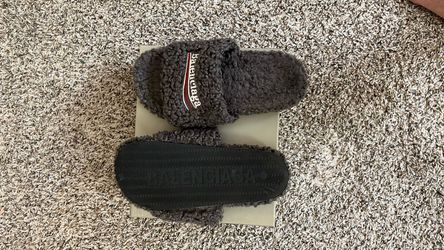Gray house slippers