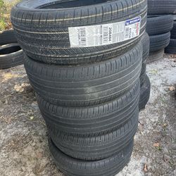 (5) 235/45r18 Michelin Primacy All Season Acoustic Tires TESLA EV ELECTRIC CARS