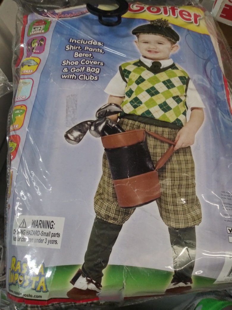 Child's Golfer Costume Size 3T-4T
