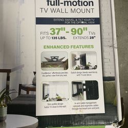 Tv Mount Full Motion “37-90” New 