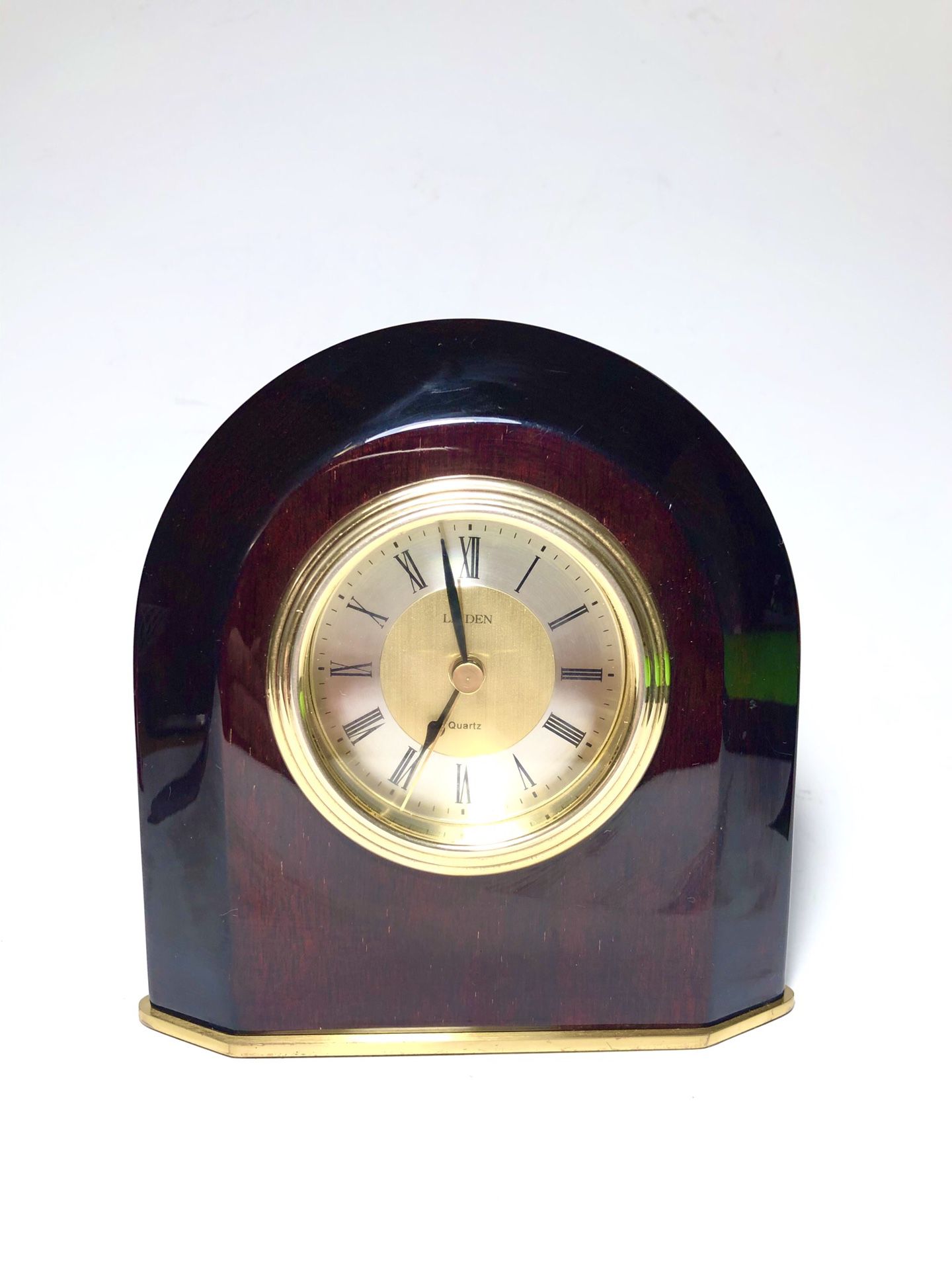 Vintage Linden Wooden Clock with Alarm Function